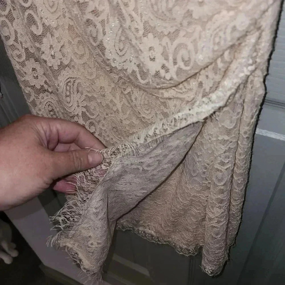 NWT Free People Pearl Lace Long Sleeve Romantic Date Night Mini Dress Women's XS - Picture 5 of 9